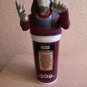 Star Wars Episode Nute Gunray Drink Cup With Topper. Condition is "Used"